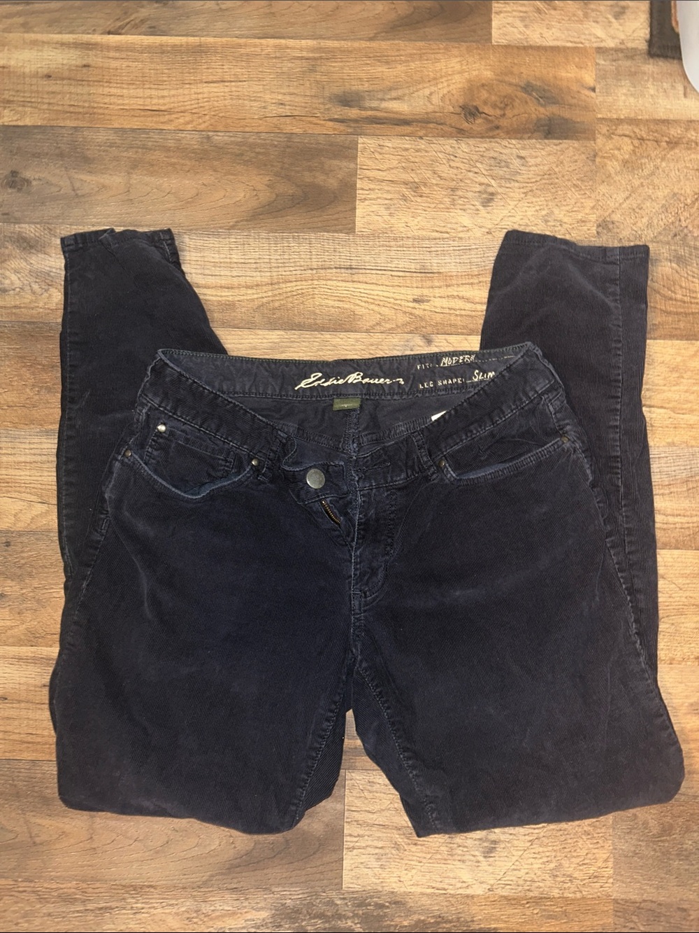Eddie Bauer Women's Navy Skinny Corduroy Jeans